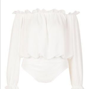 Boohoo Plus White Bodysuit